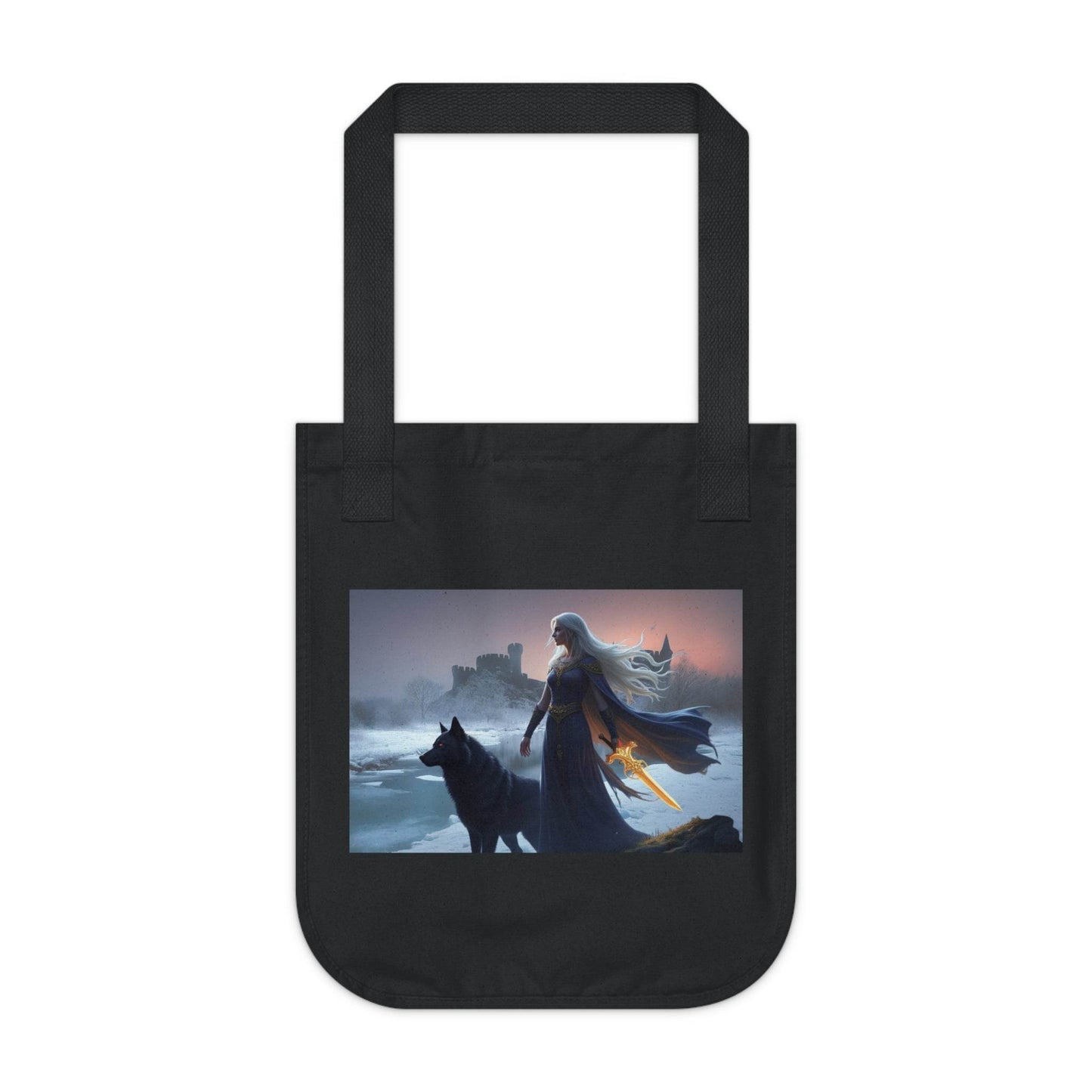 Mythical Scene Organic Canvas Tote Bag - Eco-Friendly Art Tote for Nature Lovers - Kim Bock Books LLC