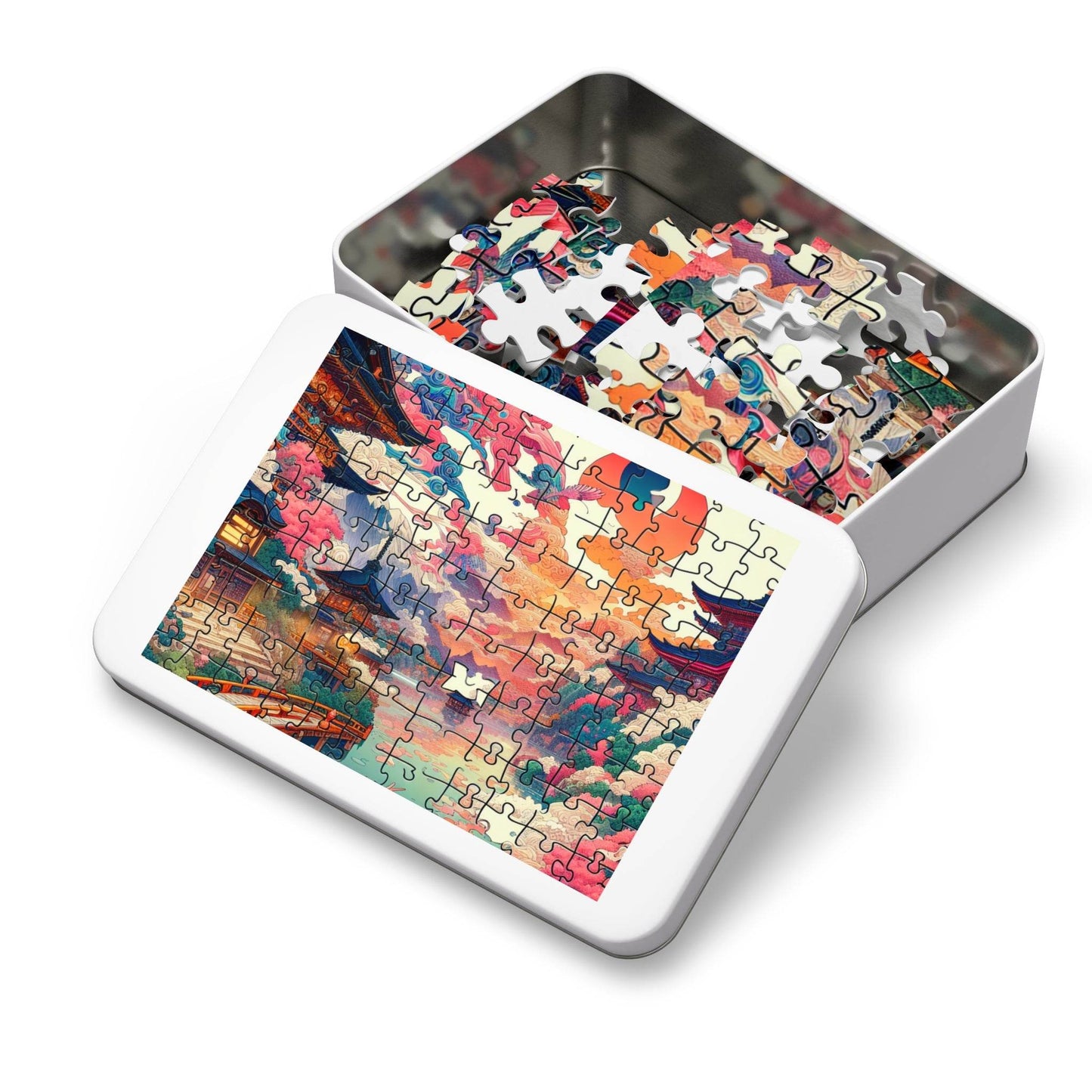 Serene Landscape Jigsaw Puzzle with Tin – Perfect for Family Fun & Gifts - Kim Bock Books LLC
