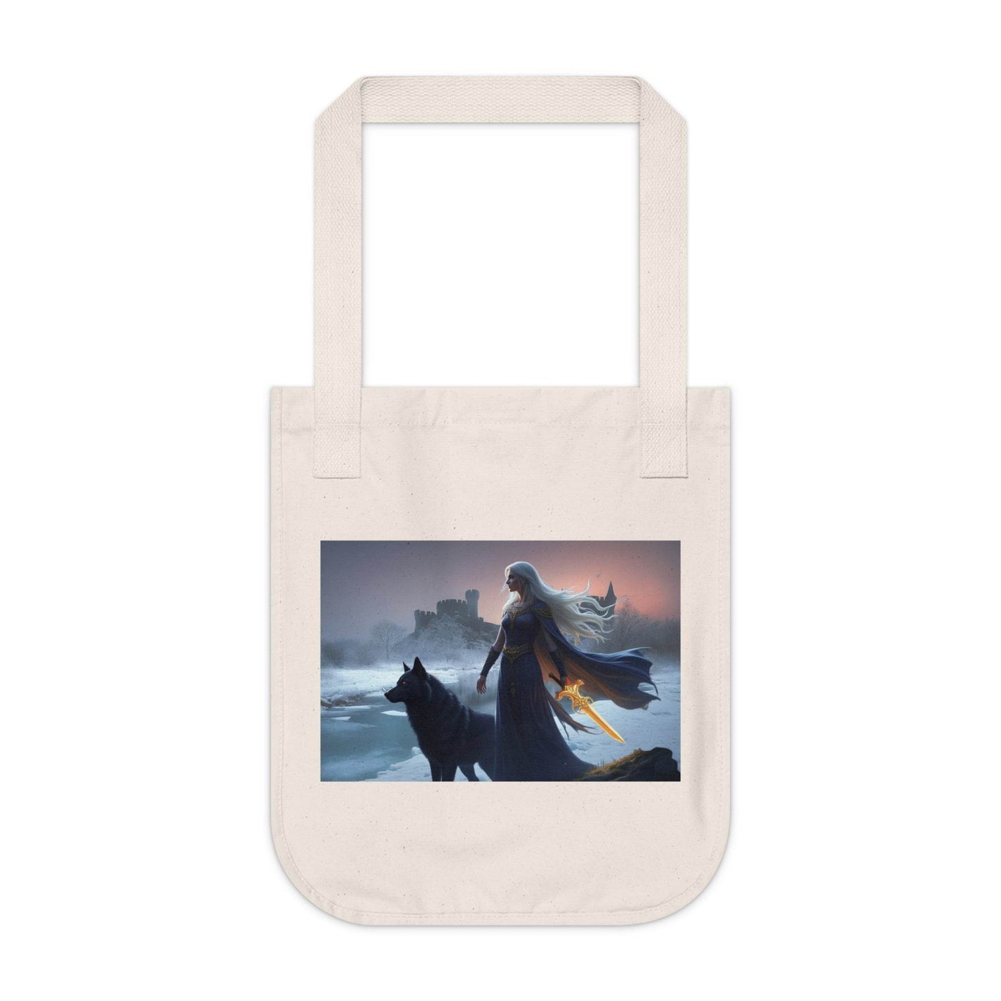 Mythical Scene Organic Canvas Tote Bag - Eco-Friendly Art Tote for Nature Lovers - Kim Bock Books LLC