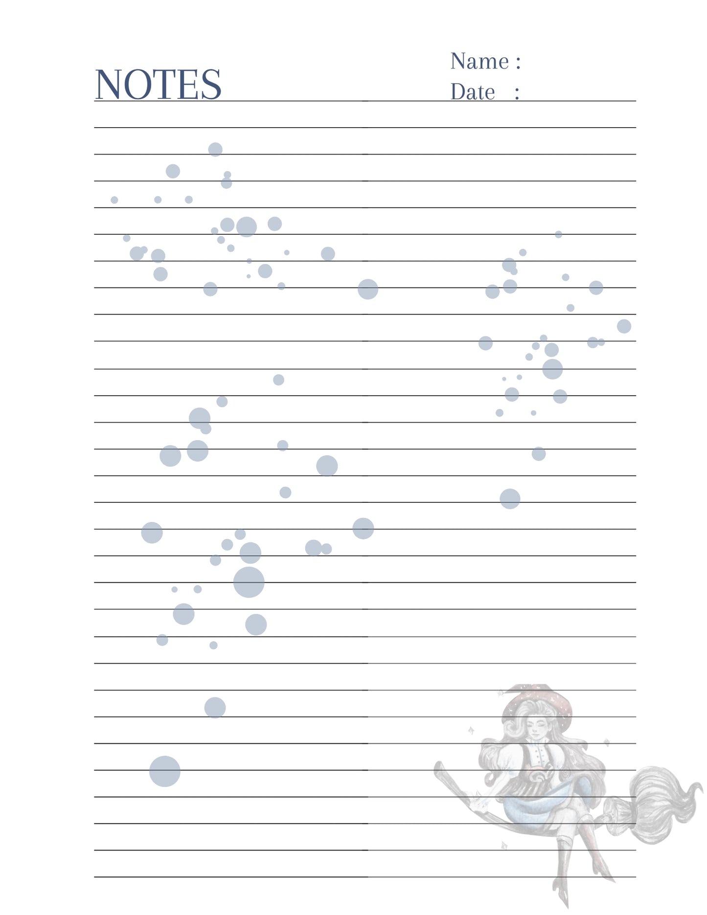 Downloadable Witchy Lined Notebook of 100 Pages