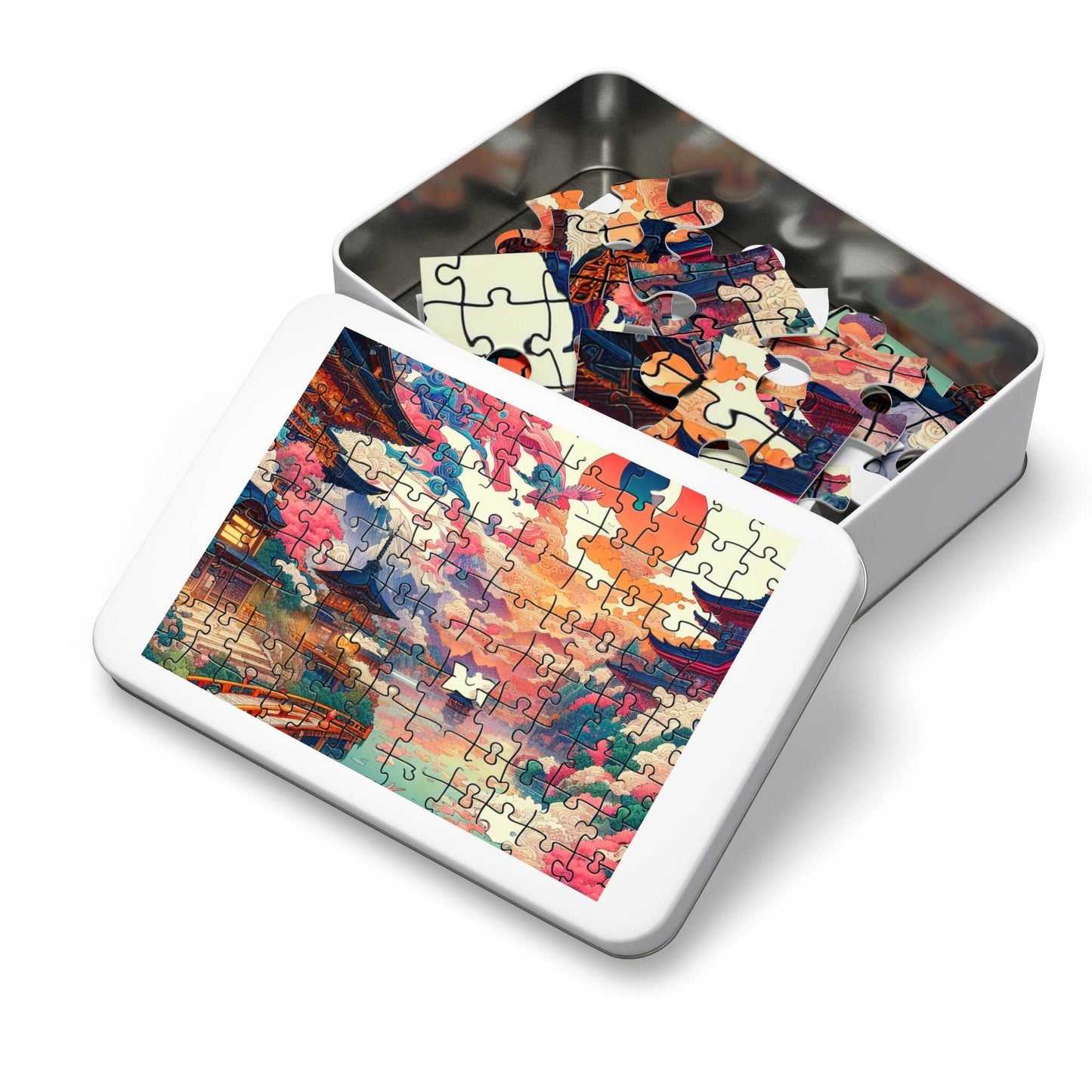 Serene Landscape Jigsaw Puzzle with Tin – Perfect for Family Fun & Gifts - Kim Bock Books LLC