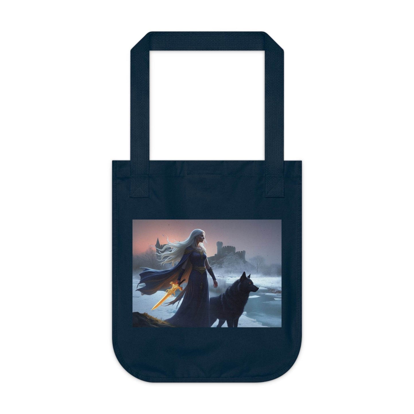 Mythical Scene Organic Canvas Tote Bag - Eco-Friendly Art Tote for Nature Lovers - Kim Bock Books LLC
