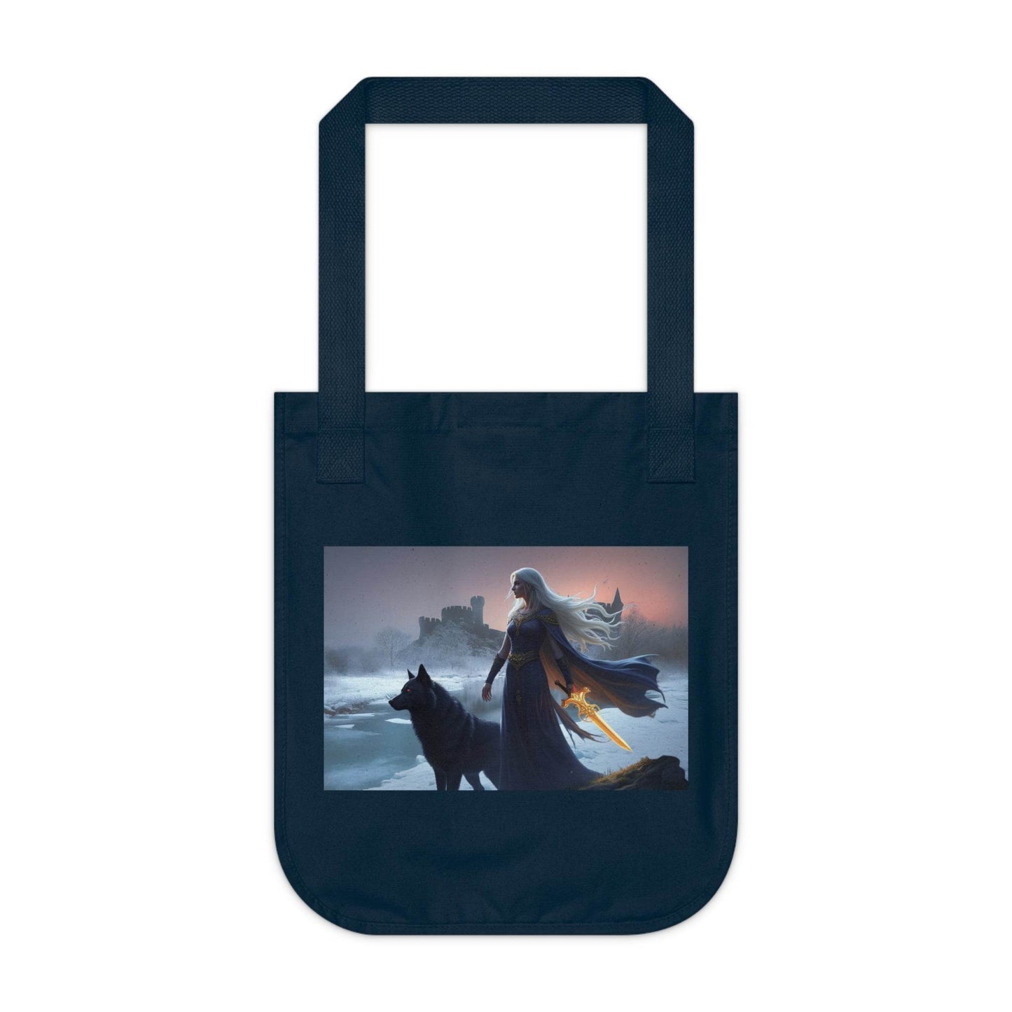 Mythical Scene Organic Canvas Tote Bag - Eco-Friendly Art Tote for Nature Lovers - Kim Bock Books LLC