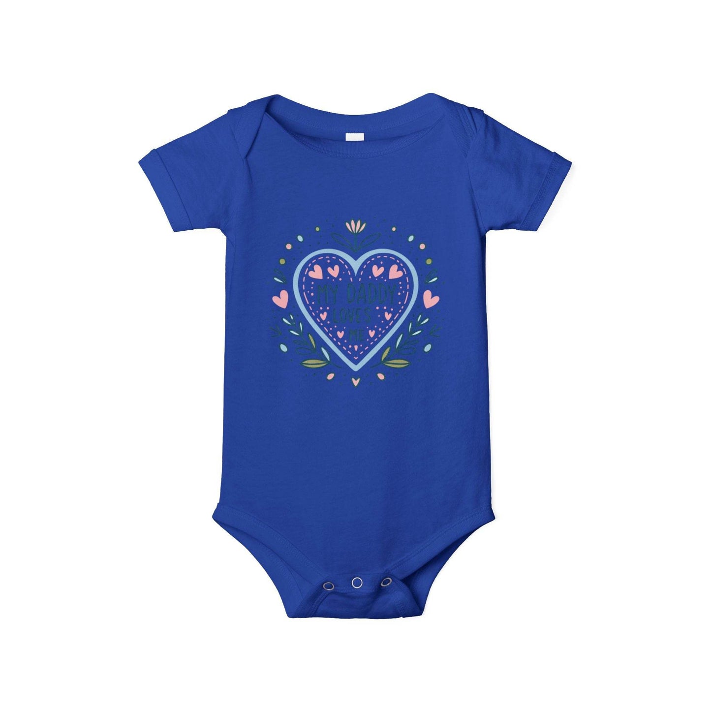 My Daddy Loves Me Infant One-Piece | Cute Baby Bodysuit for Dads | Perfect Gift for Father's Day - Kim Bock Books LLC