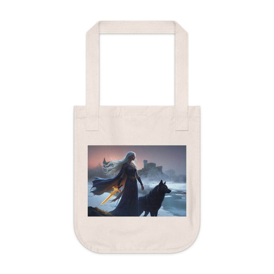Mythical Scene Organic Canvas Tote Bag - Eco-Friendly Art Tote for Nature Lovers - Kim Bock Books LLC