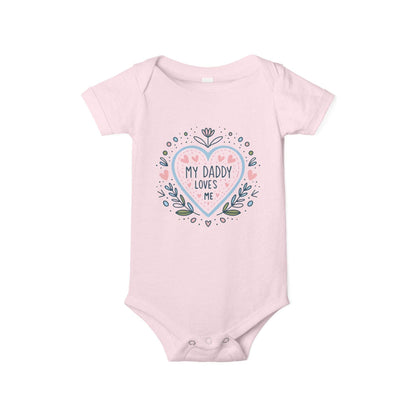 My Daddy Loves Me Infant One-Piece | Cute Baby Bodysuit for Dads | Perfect Gift for Father's Day - Kim Bock Books LLC