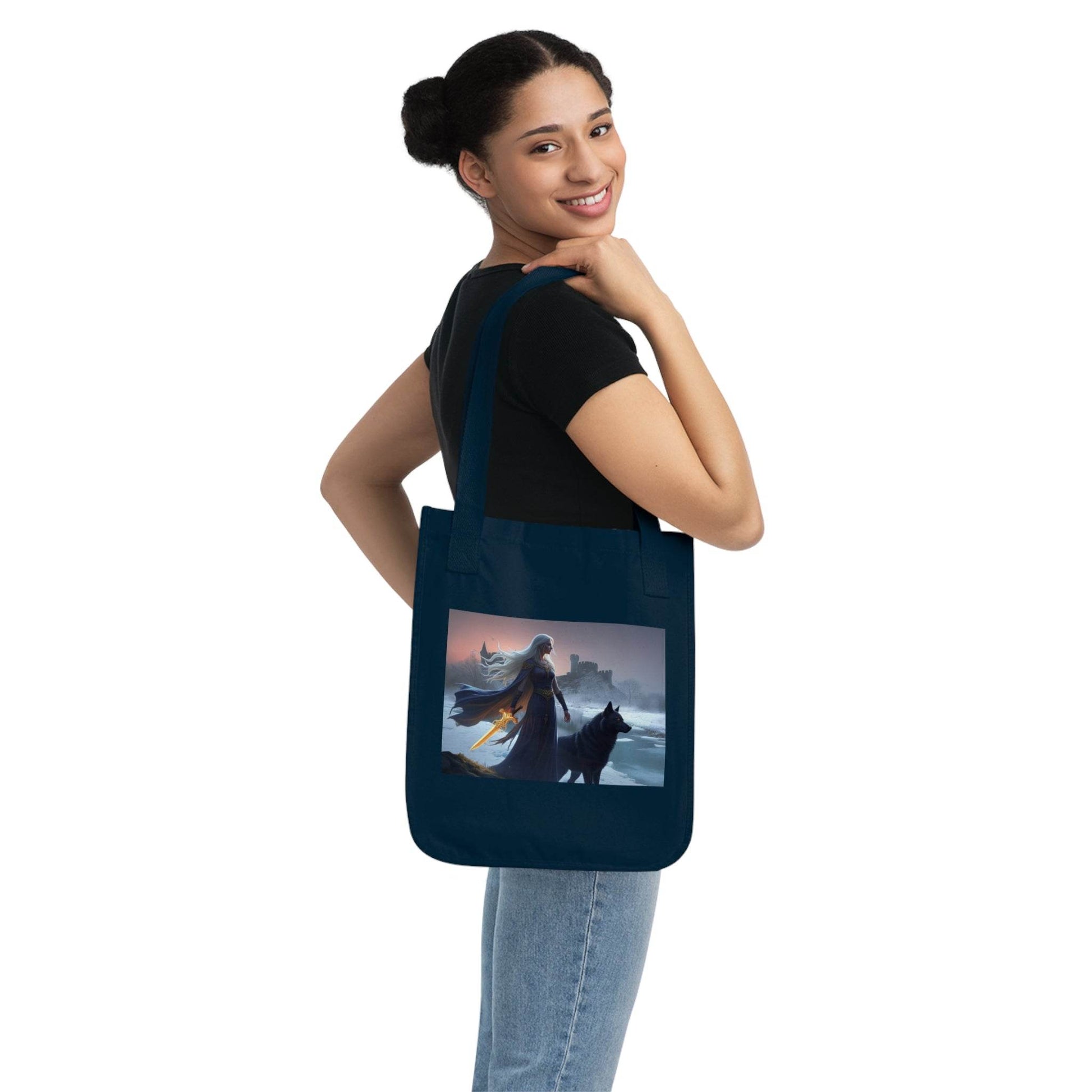 Mythical Scene Organic Canvas Tote Bag - Eco-Friendly Art Tote for Nature Lovers - Kim Bock Books LLC