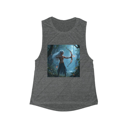 Women's Flowy Muscle Tank - Enchanted Archer Design - Kim Bock Books LLC