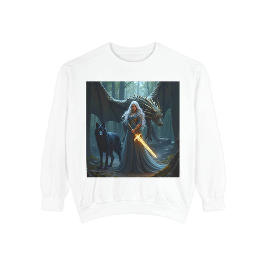 Fantasy Dragon Sweatshirt for Book Lovers | Unisex Garment-Dyed | Cozy & Stylish - Kim Bock Books LLC