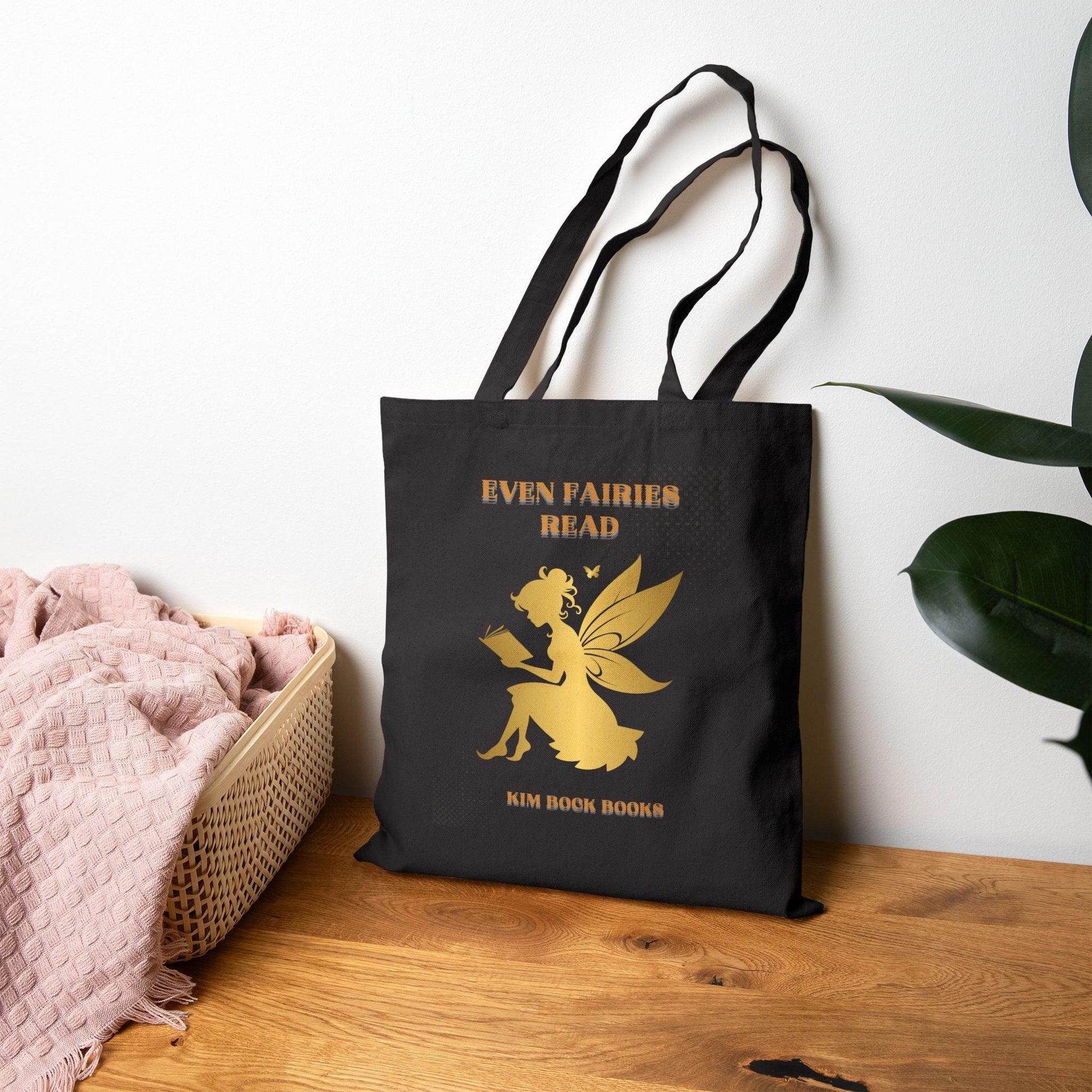 Even Fairies Read Cotton Canvas Tote Bag - Perfect Gift for Book Lovers - Kim Bock Books LLC