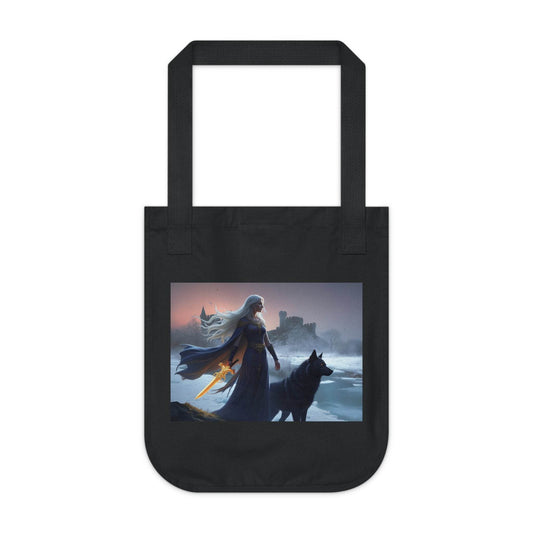 Mythical Scene Organic Canvas Tote Bag - Eco-Friendly Art Tote for Nature Lovers - Kim Bock Books LLC