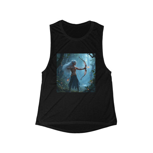 Women's Flowy Muscle Tank - Enchanted Archer Design - Kim Bock Books LLC