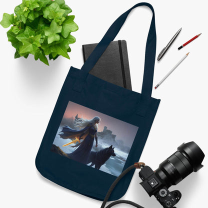 Mythical Scene Organic Canvas Tote Bag - Eco-Friendly Art Tote for Nature Lovers - Kim Bock Books LLC