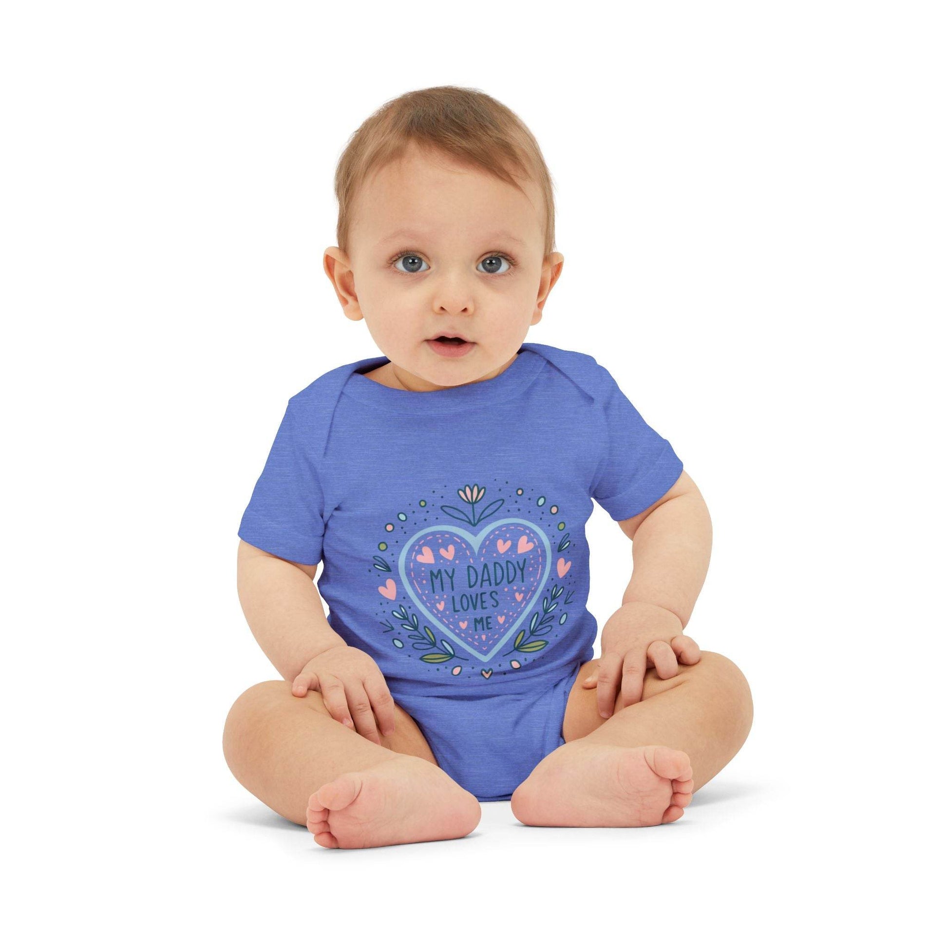 My Daddy Loves Me Infant One-Piece | Cute Baby Bodysuit for Dads | Perfect Gift for Father's Day - Kim Bock Books LLC