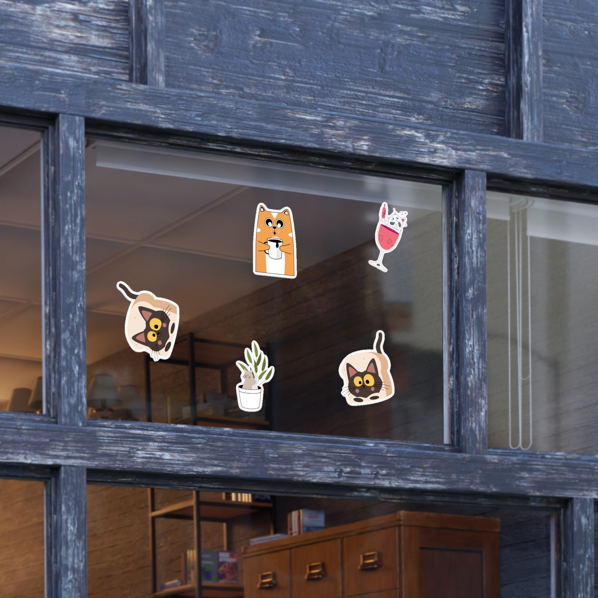 Fun Cat-Themed Sticker Sheet Bundle - 10 Cute Designs for Personalization - Kim Bock Books LLC