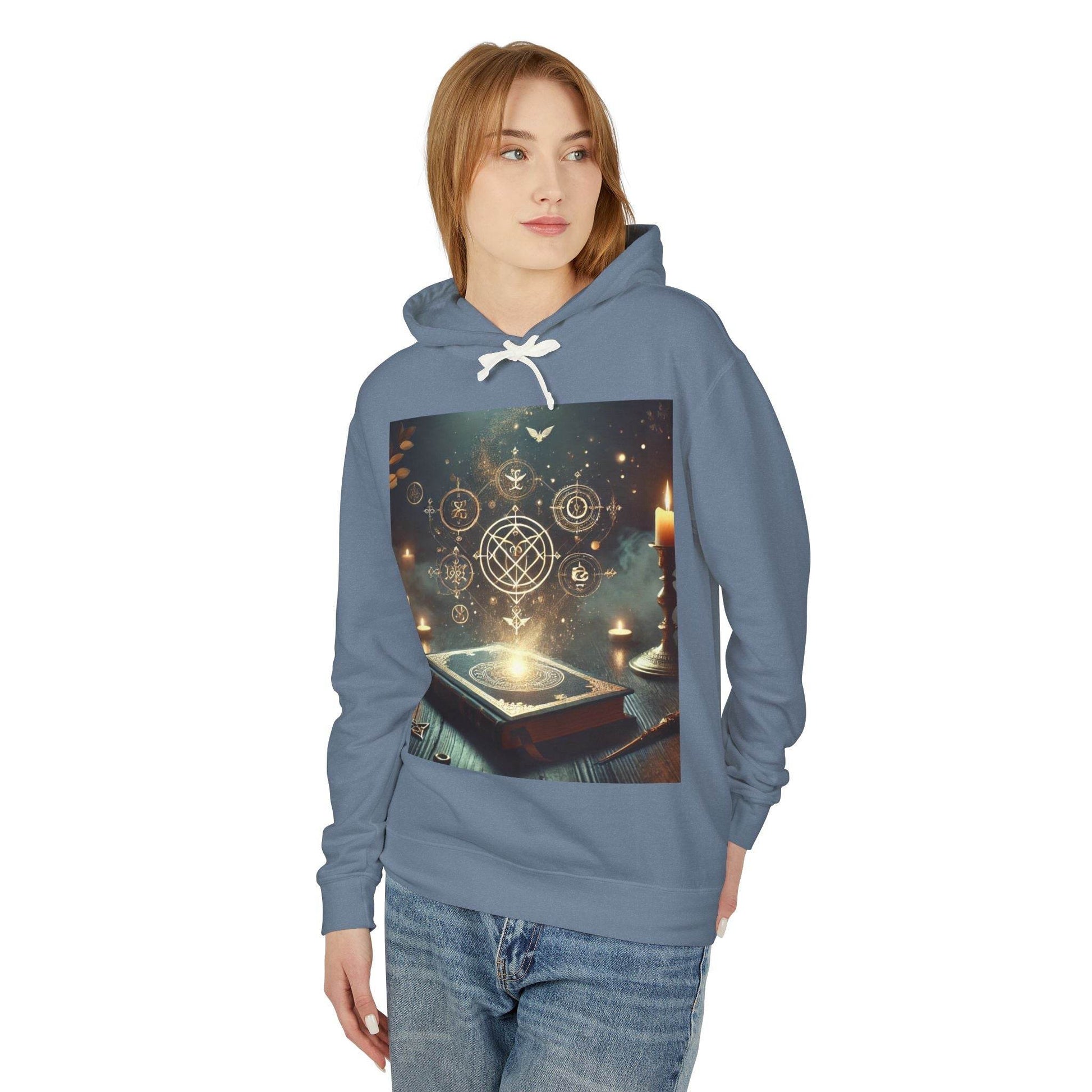 Mystical Magic Unisex Lightweight Hooded Sweatshirt - Kim Bock Books LLC