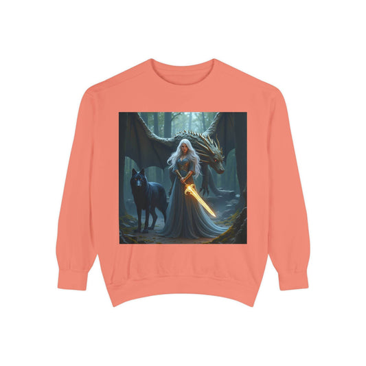 Fantasy Dragon Sweatshirt for Book Lovers | Unisex Garment-Dyed | Cozy & Stylish - Kim Bock Books LLC
