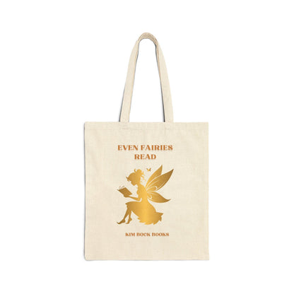 Even Fairies Read Cotton Canvas Tote Bag - Perfect Gift for Book Lovers - Kim Bock Books LLC