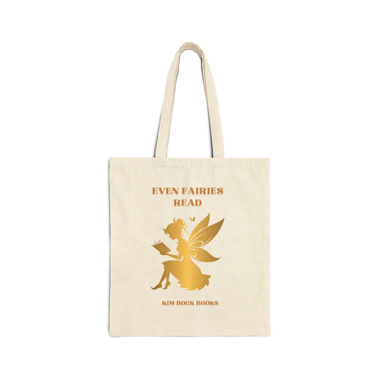 Even Fairies Read Cotton Canvas Tote Bag - Perfect Gift for Book Lovers - Kim Bock Books LLC