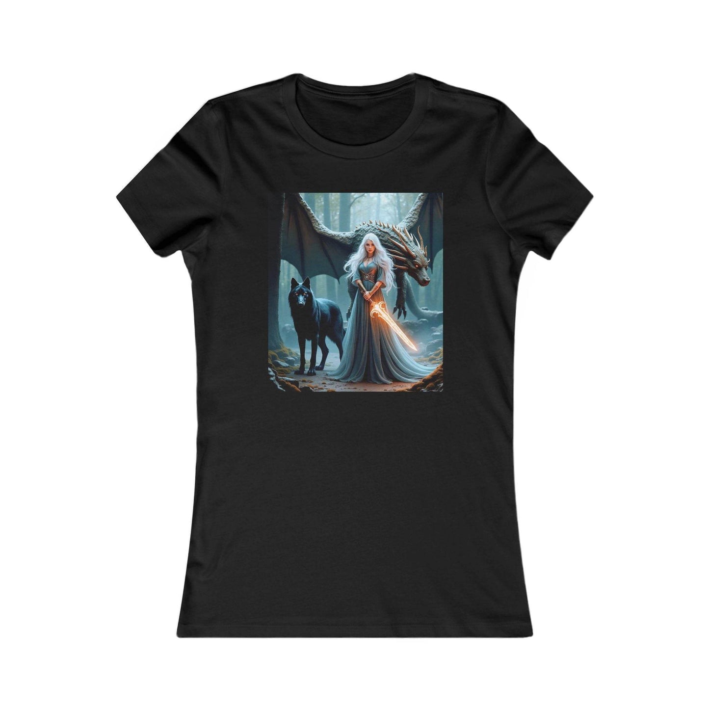 Enchanted Forest Graphic Tee for Women - Fantasy Style - Kim Bock Books LLC