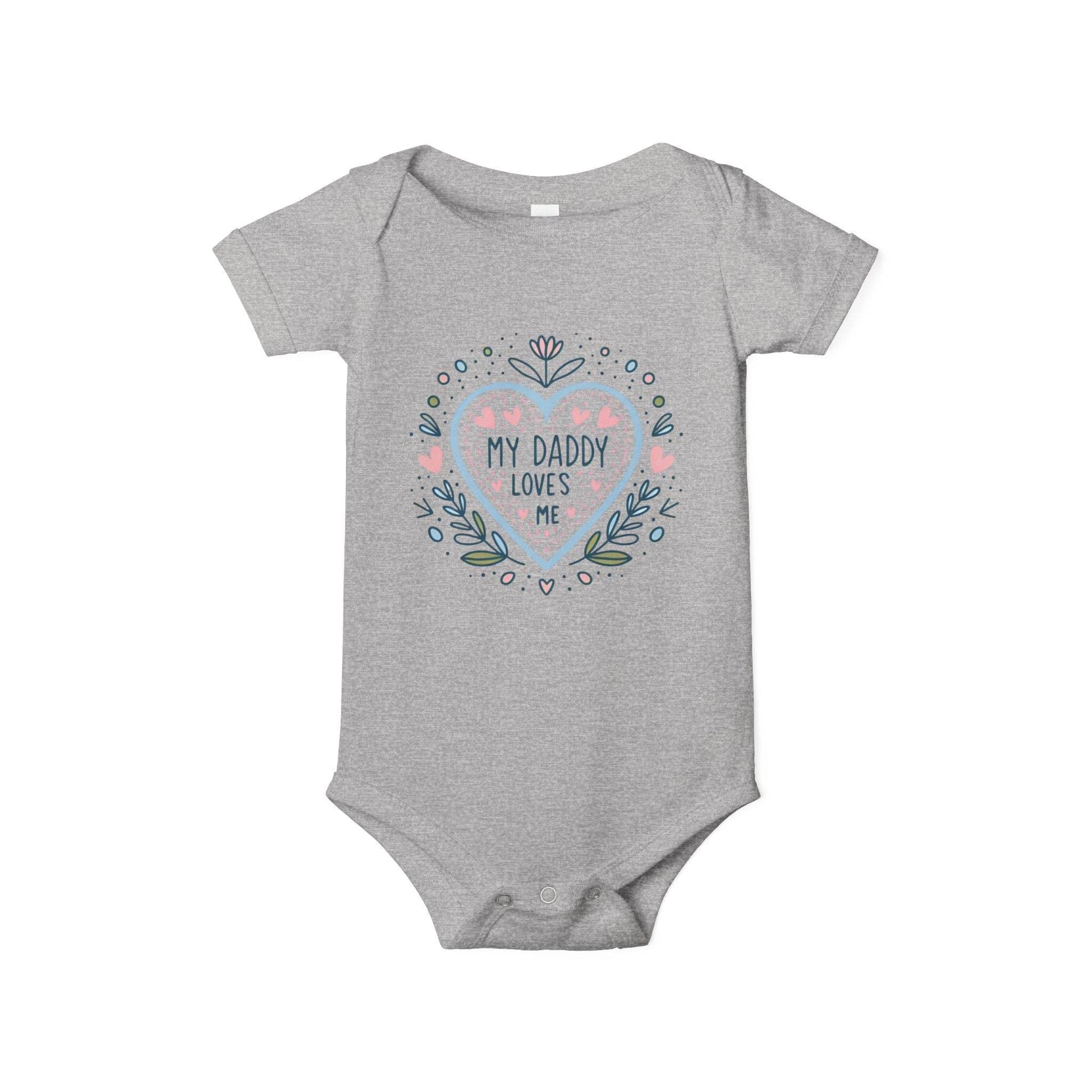 My Daddy Loves Me Infant One-Piece | Cute Baby Bodysuit for Dads | Perfect Gift for Father's Day - Kim Bock Books LLC
